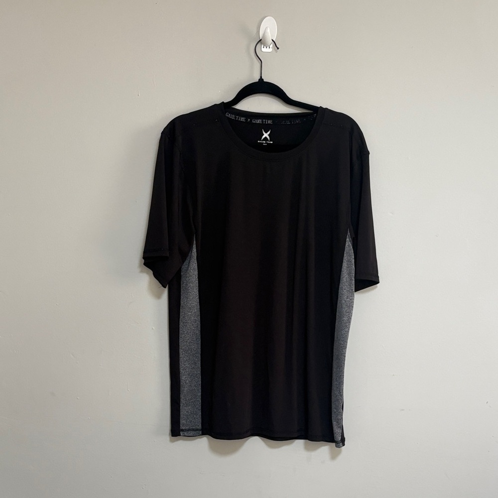 Game Time Black and Gray Short Sleeve Tee
